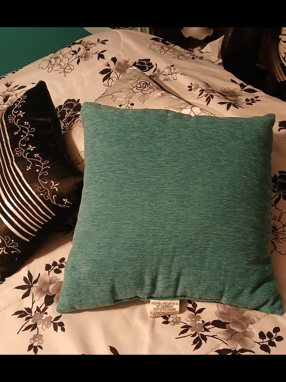 Turquoise/Teal Decorative Throw Pillow - Soft Accent Cushion